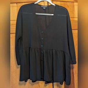 EUC Primark sheer black babydoll top 8